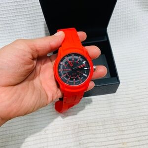 Diesel Red Sporty Silicone Watch